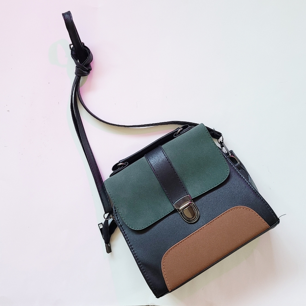 Faux leather crossbody bag